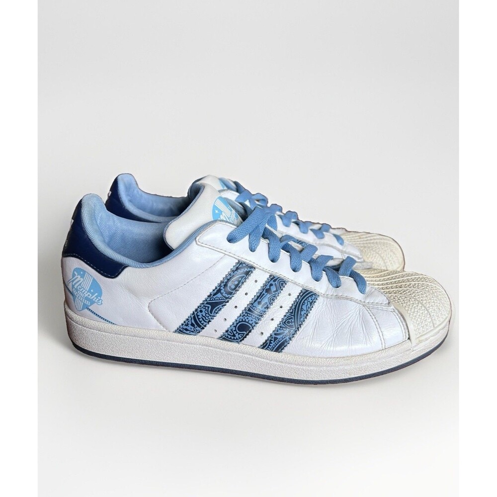 Vintage Adidas SUPERSTAR Men's Size 8.5 Paisley Memphis, Tennessee Rare ￼￼￼